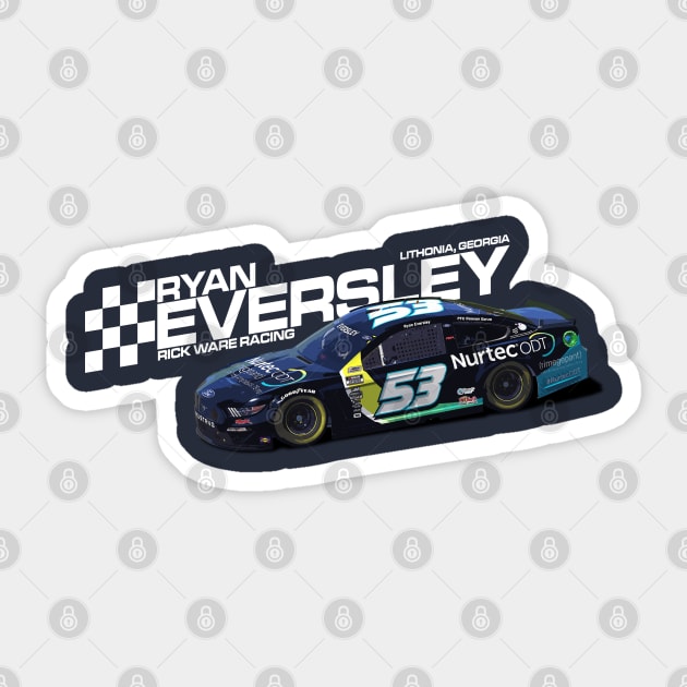 Ryan Eversley Road America Debut 2021 (white text) Sticker by Sway Bar Designs